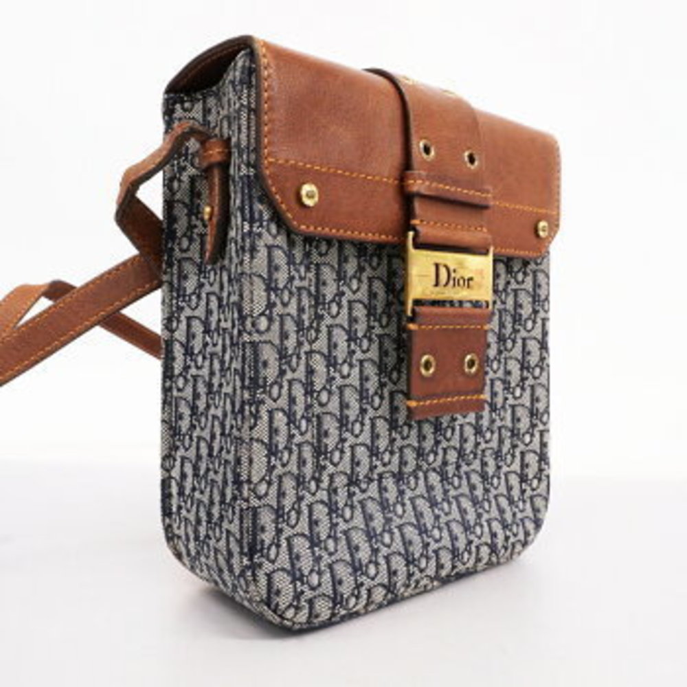 Christian Dior Trotter Canvas Leather Shoulder Bag - Picture 2 of 11